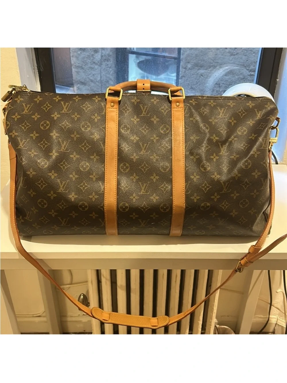 Louis Vuitton Brown Monogram Weekender Duffel 55